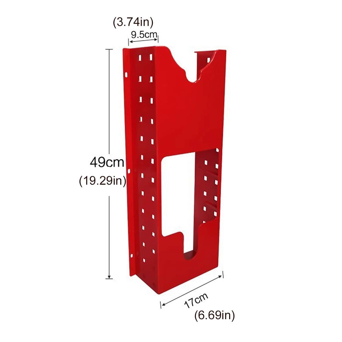 Polisher Storage Rack, Wall-Mounted Red Plastic Tool Organiser for Workshops and Garages - view 3