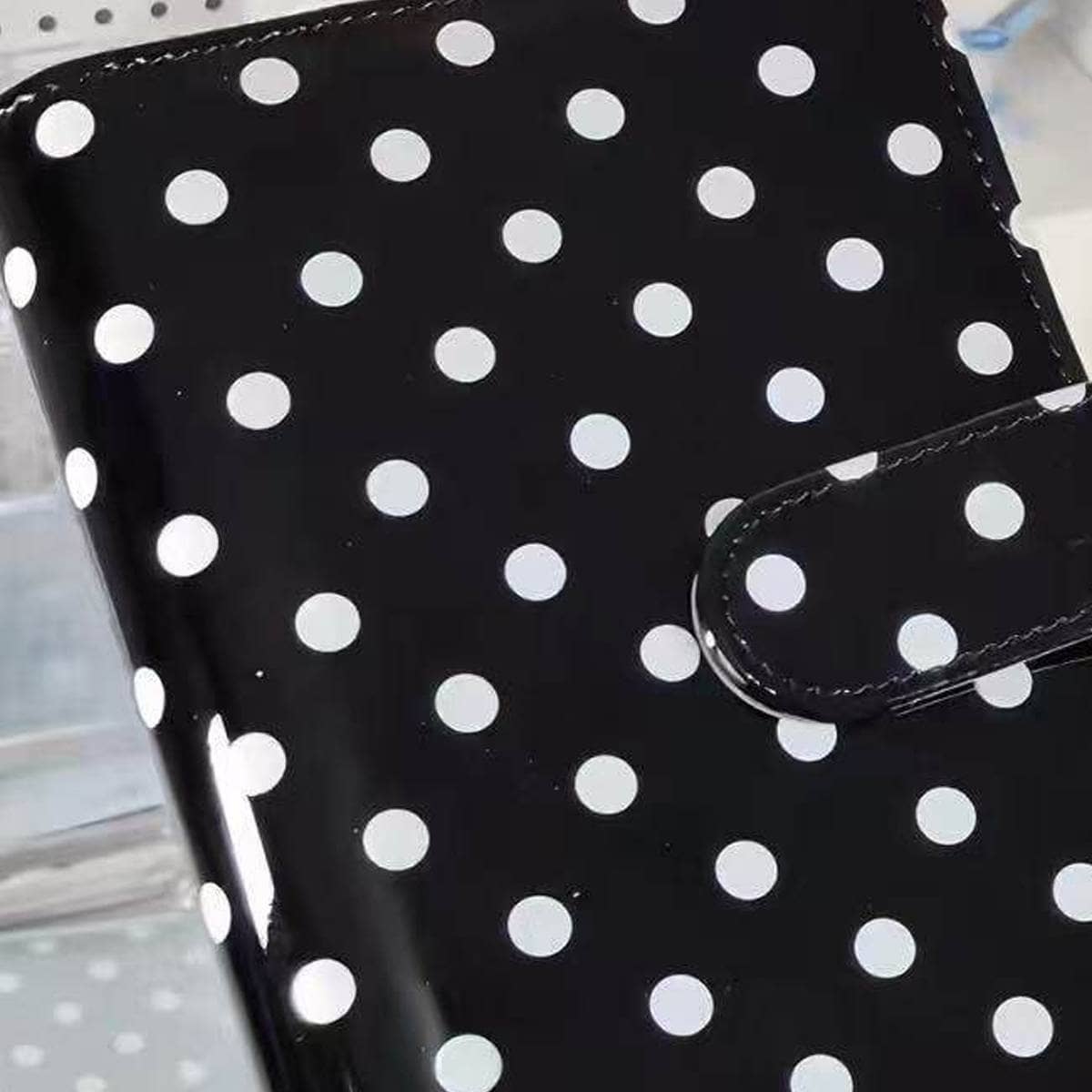 Polka Dot A5 Planner Binder with Card Slots - Black - view 4