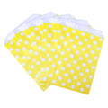 Polka Dot Paper Treat Bags for Desserts and Parties, Pack of 100 - Yellow