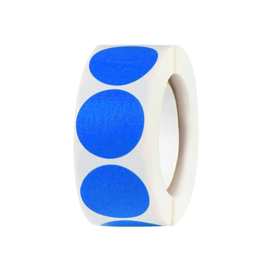 Polka Dot Round Seal Stickers, 8 Rolls of 500 - Blue
