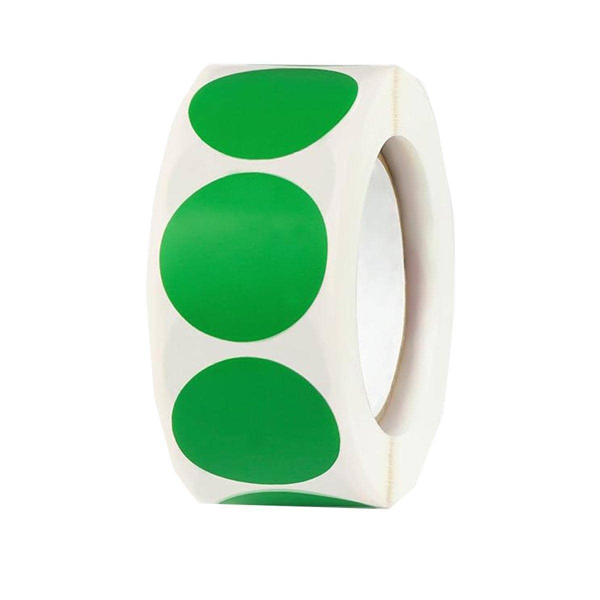 Polka Dot Round Seal Stickers, 8 Rolls of 500 - Green