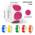 Polka Dot Round Seal Stickers, 8 Rolls of 500 - Orange - view 4