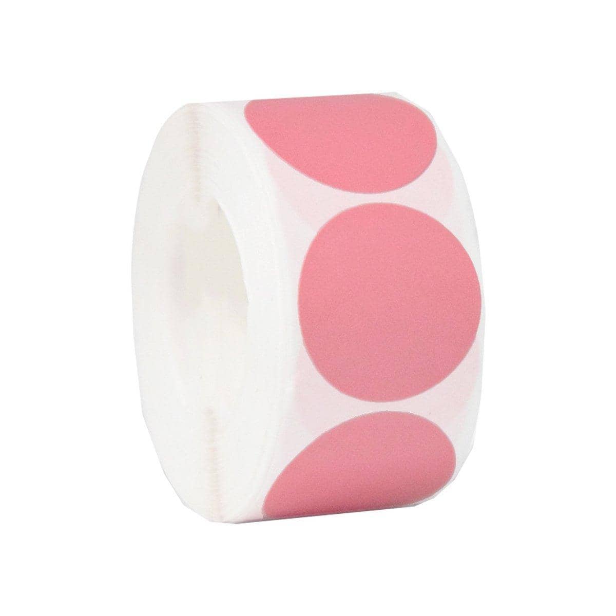 Polka Dot Round Seal Stickers, 8 Rolls of 500 - Pink