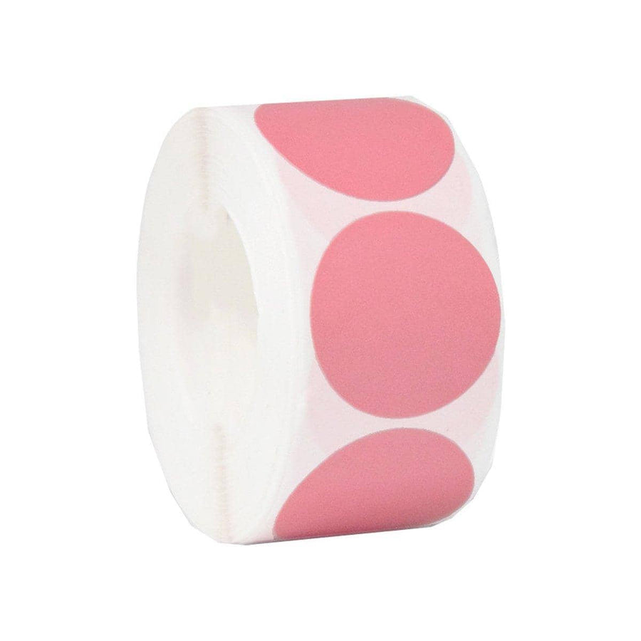 Polka Dot Round Seal Stickers, 8 Rolls of 500 - Pink