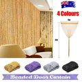 Polyester String Door Curtain Divider for Bedrooms and Weddings, 1 m x 2 m - Silver - view 2