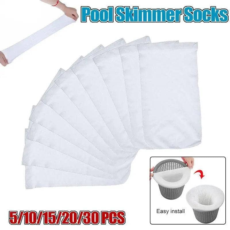Pool Skimmer Socks for Filter Baskets Debris Net Bags - Pack of 5 - view 2