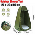 Pop-Up Shower Tent Portable Privacy Changing Room - Olive Green, 120 x 120 x 190 cm