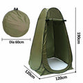 Pop-Up Shower Tent Portable Privacy Changing Room - Olive Green, 120 x 120 x 190 cm - view 3
