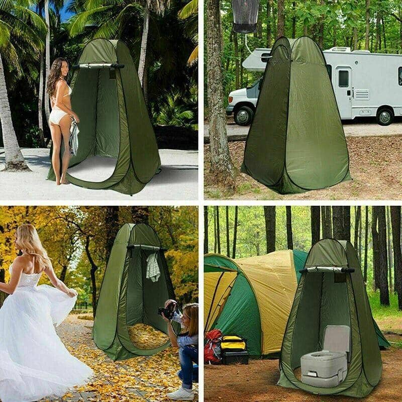 Pop-Up Shower Tent Portable Privacy Changing Room - Olive Green, 120 x 120 x 190 cm - view 5