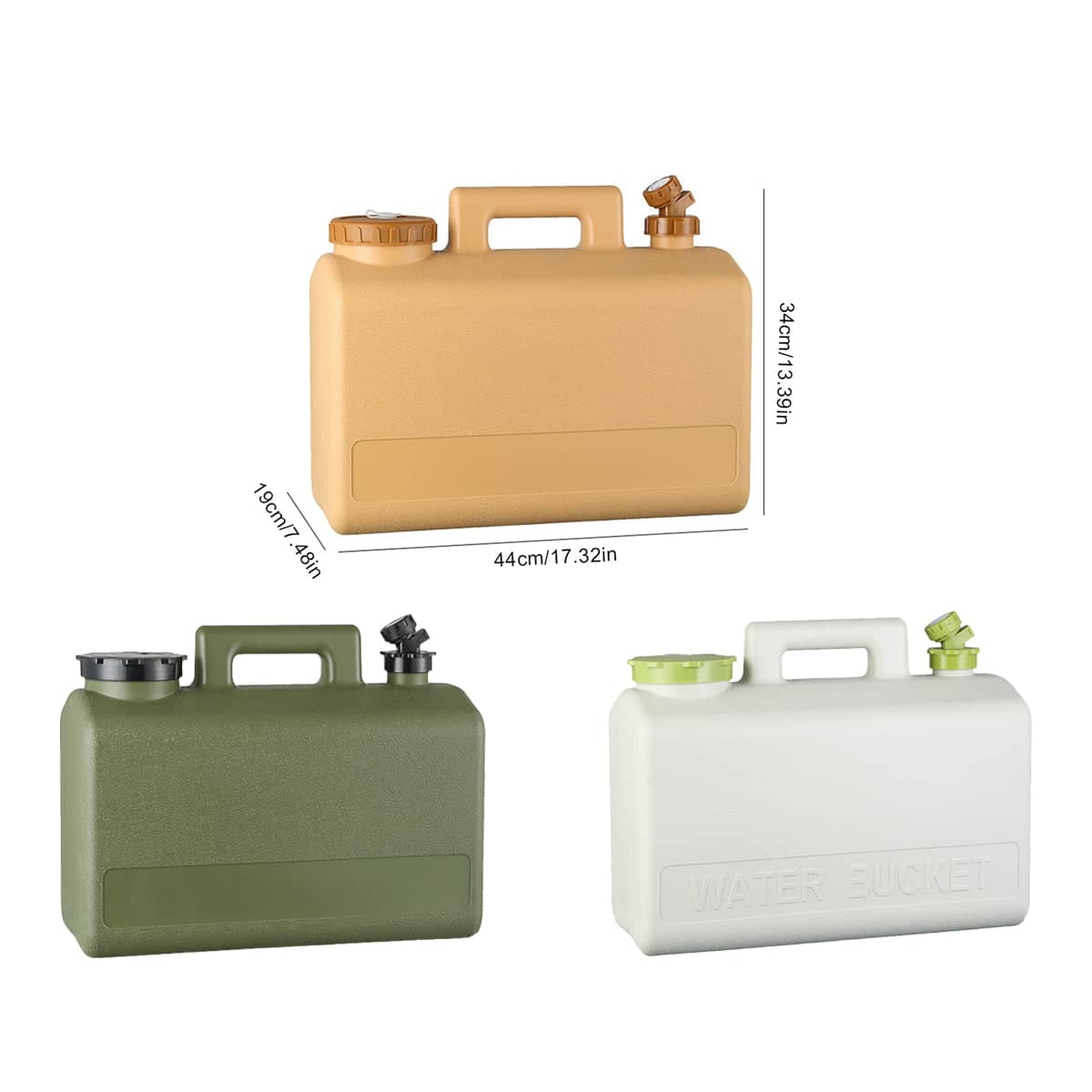 Portable 20L Water Tank Container with Tap Camping Car Outdoor Storage - White - view 4