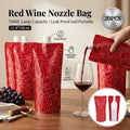 Portable 750ml Wine Spout Pouches - 20 Pack, Foldable