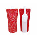 Portable 750ml Wine Spout Pouches - 20 Pack, Foldable - view 2