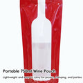 Portable 750ml Wine Spout Pouches - 20 Pack, Foldable - view 4