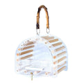 Portable Acrylic Bird Carrier Cage with Wooden Perches and Handle - view 2