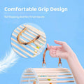 Portable Acrylic Bird Carrier Cage with Wooden Perches and Handle - view 5