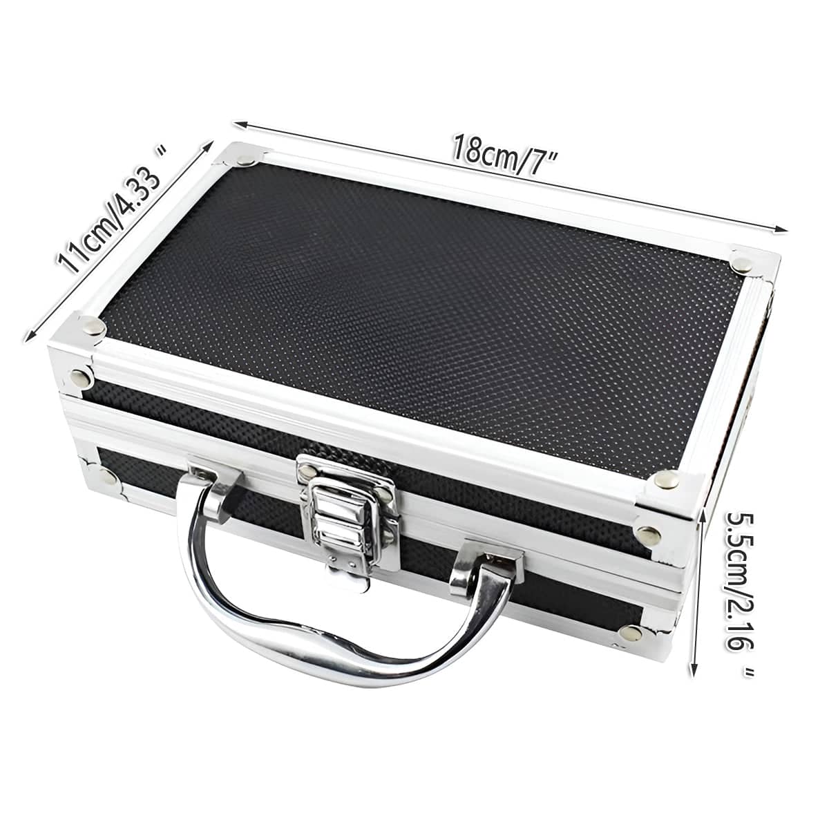 Portable Aluminium Storage Case with Foam Lining and Double Lock - view 3