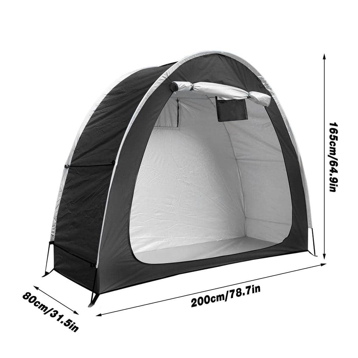 Portable Bike Tent Shelter, Waterproof - Black, 200 x 80 x 165 cm - view 3