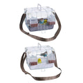 Portable Bird Cage Backpack Travel Carrier Ventilated Pet Bag - Grey - view 3