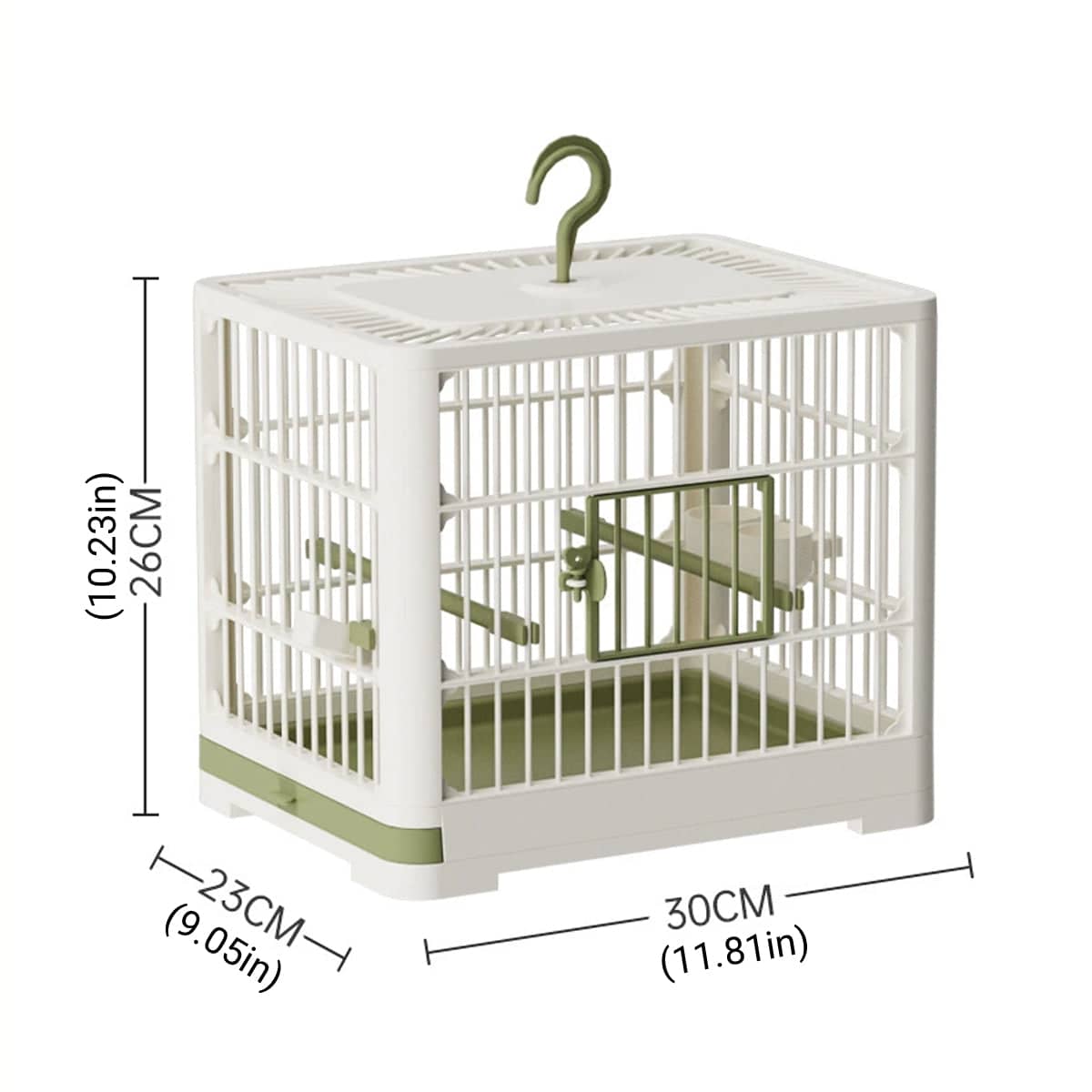 Portable Bird Cage Travel Carrier with Handle for Parakeets and Cockatiels - view 3