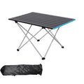 Portable Black Aluminium Folding Camping Table with Carry Bag - view 2