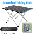 Portable Black Aluminium Folding Camping Table with Carry Bag - view 4