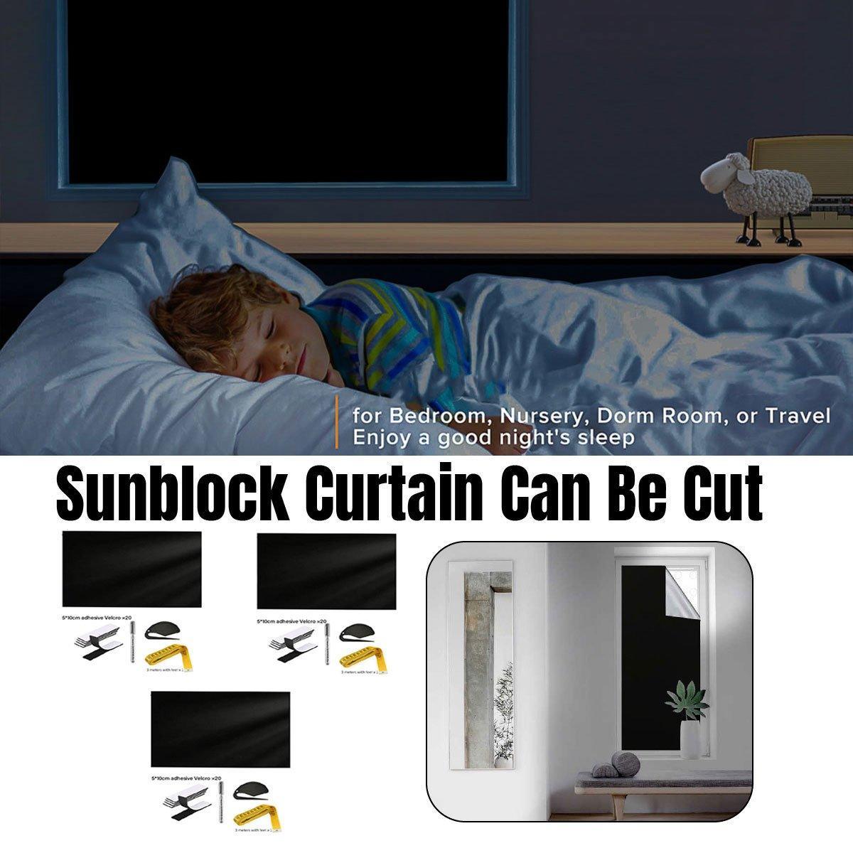Portable Blackout Curtain with Hook-And-Loop Strips - 3 m x 1.45 m - view 2