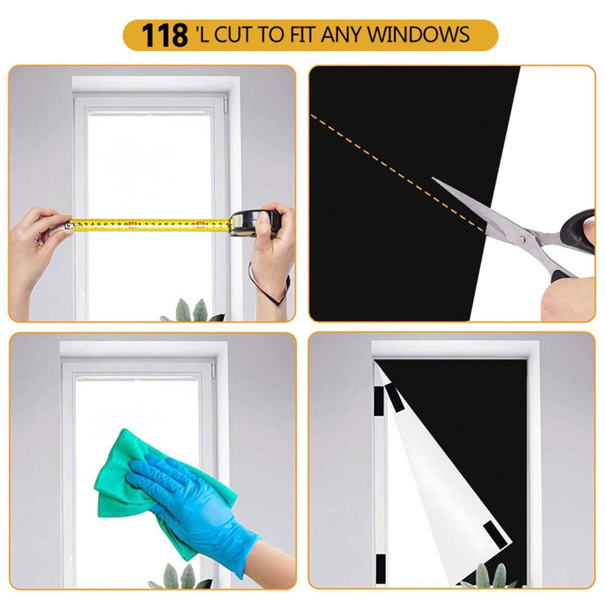 Portable Blackout Curtain with Hook-And-Loop Strips - 3 m x 1.45 m - view 5