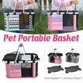 Portable Breathable Pet Carrier Basket for Cats and Small Dogs - Blue - view 2