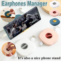 Portable Cable Organiser Box, Cable Winder Storage Case - Pack of 2, Pink and Blue - view 2
