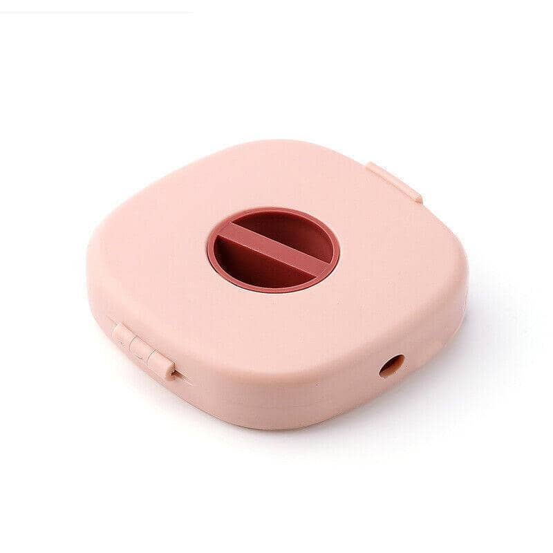 Portable Cable Organiser Box, Cable Winder Storage Case - Single, Pink
