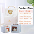 Portable Cake Boxes with Window and Handle, Pack of 30 - Light Blue, 8 Inch (26 x 26 x 15.5 cm) - view 3