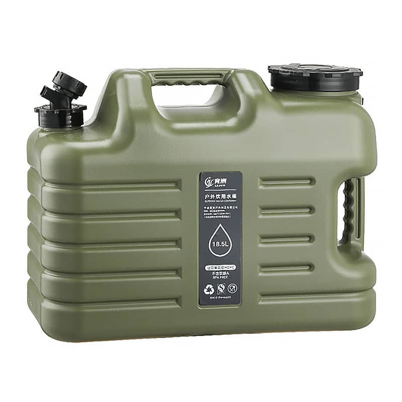 Portable Camping Water Storage Bucket with Faucet - 18.5 Litre, Army Green - view 5