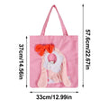 Portable Canvas Pet Carrier Bag for Cats and Small Dogs - Pink Rabbit Design - view 3