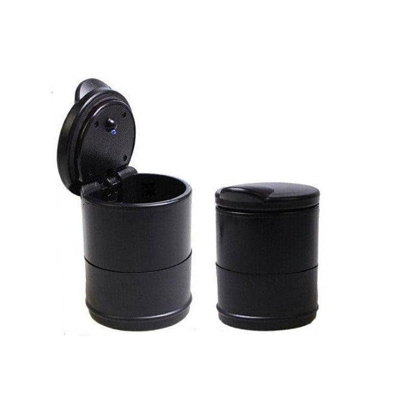 Portable Car Ashtray with LED Light, Pack of 2 - Black - view 2
