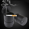 Portable Car Ashtray with LED Light, Pack of 2 - Black - view 3