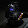 Portable Car Ashtray with LED Light, Pack of 2 - Black - view 4