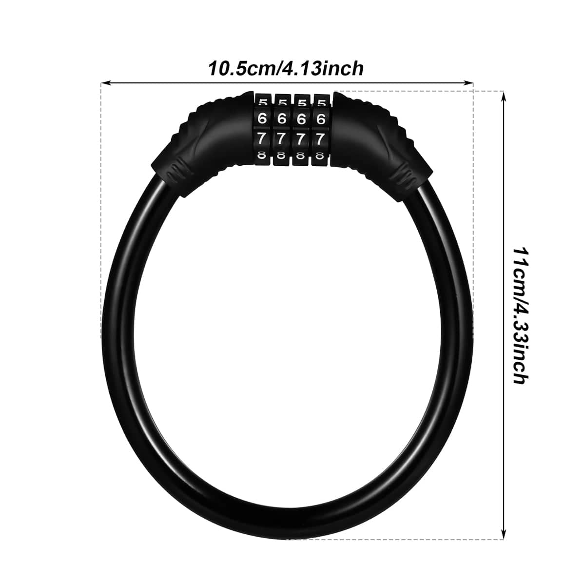 Portable Circular Combination Bike Lock for Bicycles and Motorcycles - view 3