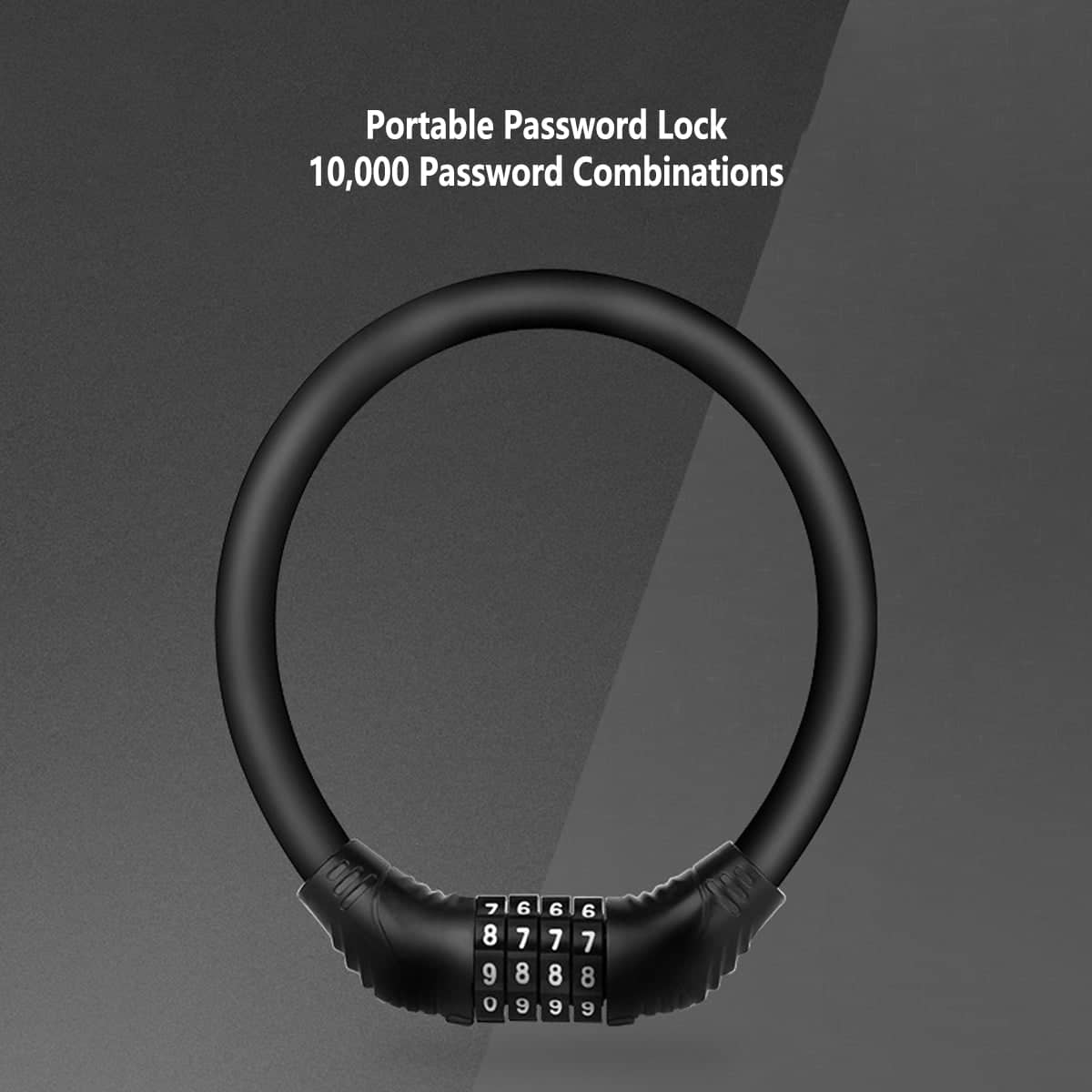 Portable Circular Combination Bike Lock for Bicycles and Motorcycles - view 4