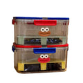 Portable Clear Picnic Food Storage Box with Snap-Lock Latches - Yellow - view 3