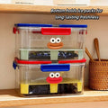 Portable Clear Picnic Food Storage Box with Snap-Lock Latches - Yellow - view 5
