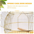 Portable Dome Bird Cage 40 cm Iron Wire with Hanging Hook and Tray for Small Birds - view 4