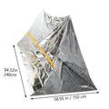 Portable Emergency Tent for Hiking and Camping - Silver - view 4