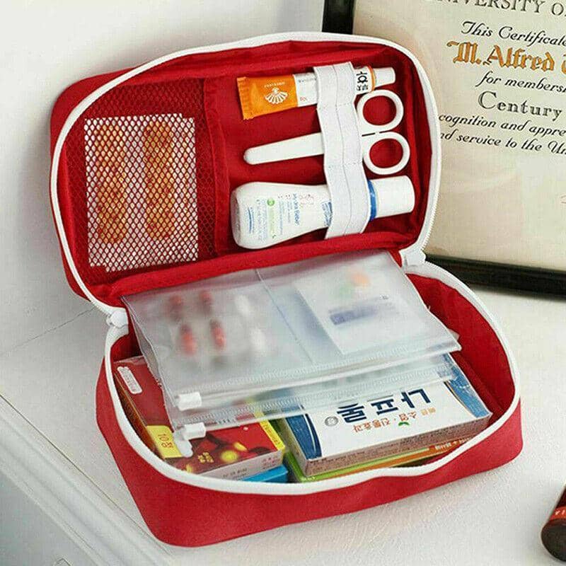 Portable Empty First Aid Bag for Camping and Travel - Red - view 5