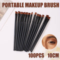Portable Eyeshadow Blending Brushes 10 cm, Black - Pack of 100