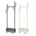 Portable Floor Standing Coat Rack with Wheels for Bedroom Clothes Storage - Black - view 3