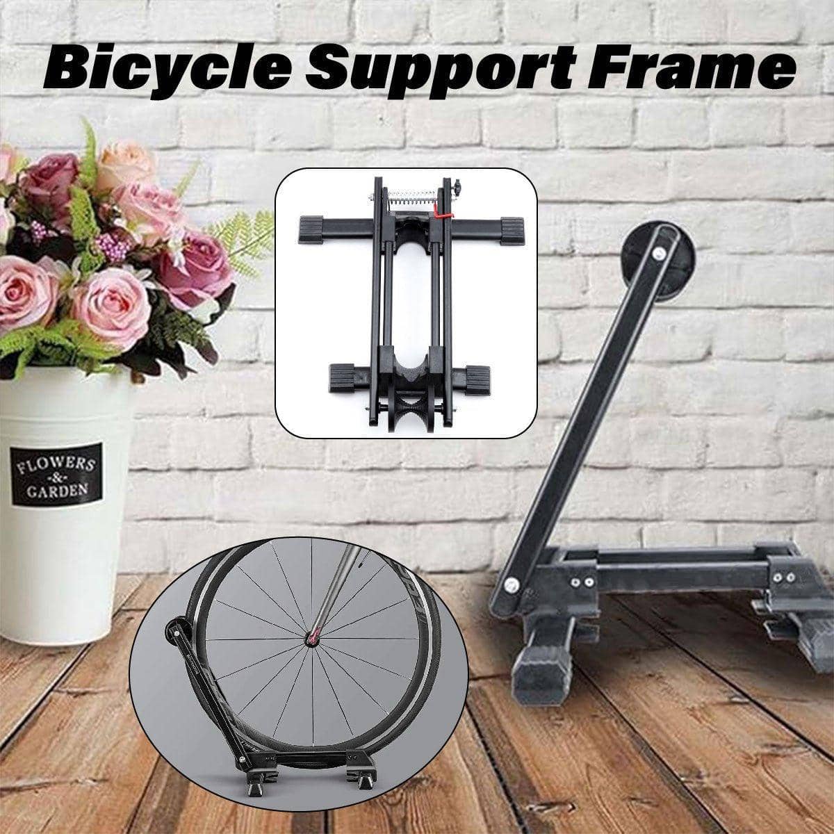 Portable Foldable Bike Parking Rack for Road and Mountain Bikes