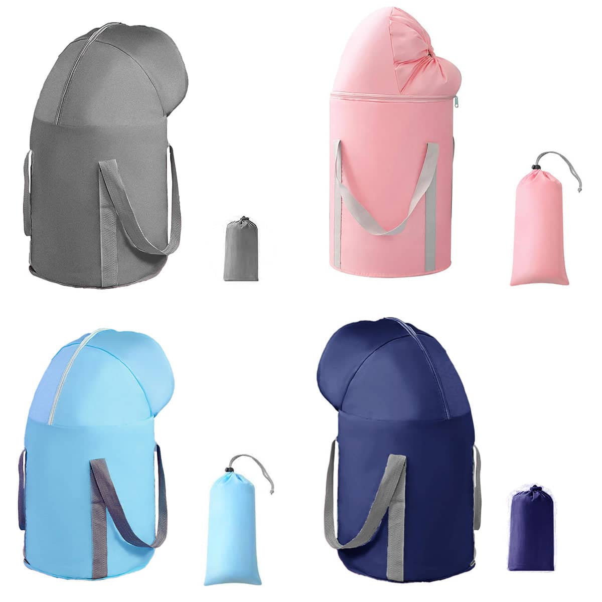 Portable Foldable Foot Soaking Bucket with Zip Lid - Pink - view 3