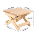Portable Foldable Low Stool Solid Wood Space Saving for Home and Outdoor Use - view 3