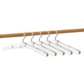 Portable Foldable Plastic Hangers, Pack of 5 - No Clothes Clip