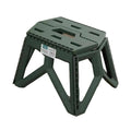 Portable Foldable Plastic Stool with Handle - Dark Green